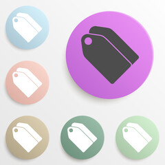 Poster - tags badge color set. simple glyph, flat vector of web icons for ui and ux, website or mobile applic