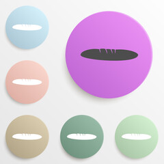 Poster - bread badge color set. Simple glyph, flat vector of web icons for ui and ux, website or mobile application