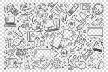 Gadgets doodle set