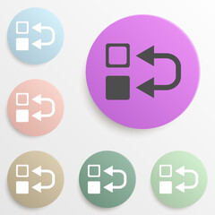 Poster - inversion sign badge color set. Simple glyph, flat vector of web icons for ui and ux, website or mobile application
