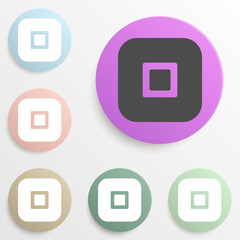 Poster - button badge color set. Simple glyph, flat vector of web icons for ui and ux, website or mobile application