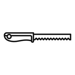 Poster - Pruning saw icon. Outline pruning saw vector icon for web design isolated on white background