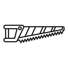 Poster - blade hand saw icon. outline blade hand saw vector icon for web design isolated on white background