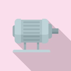 Sticker - Electric motor icon. Flat illustration of electric motor vector icon for web design