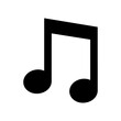 Music note icon v3. Internet flat icon symbol for applications.