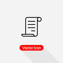 Wall Mural - List Icon, Scroll Icon Vector Illustration Eps10