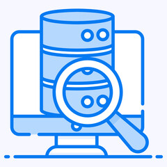 Sticker - 
Sql search query icon style, sql developer in trendy vector 
