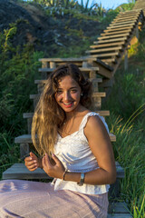 Poster - Shallow focus shot of a young female