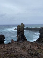 Canvas Print - Roche du littoral de l'île de Pâques	