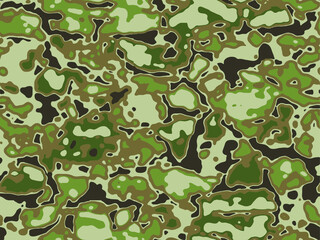 Wall Mural - Camouflage seamless pattern. Five colors of the natural environment. 