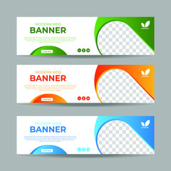 Wall Mural - vector abstract design banner web template. collection of horizontal business ad banner. vector illu