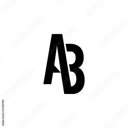 Photographie latter AB icon logo design.