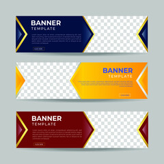 Wall Mural - vector abstract design banner web template. collection of horizontal business ad banner. vector illu