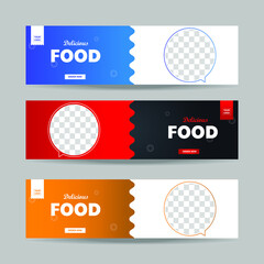 Wall Mural - vector abstract design banner web template. collection of horizontal business ad banner. vector illu