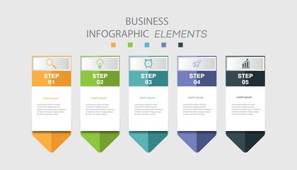 Wall Mural - Presentation business infographics template. vector illustration