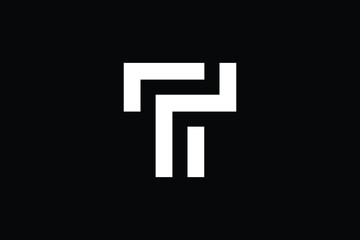 Poster - Minimal Innovative Initial T logo and TT logo. Letter T TT creative elegant Monogram. Premium Business logo icon. White color on black background. T TT