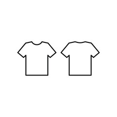 T-shirt icon . Front and back.  dress vector icon. 