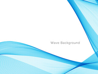 Wall Mural - Blue wave stylish dymanic background