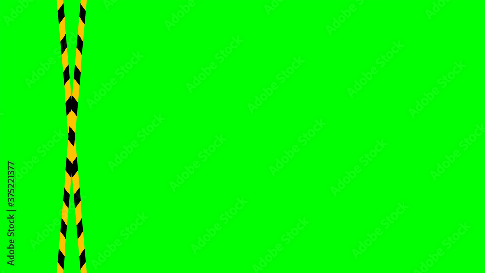 caution tape stripe on green screen background, green screen video and ...