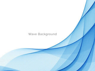 Wall Mural - modern blue wave design background