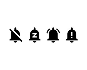 Poster - Notification bells set icon. Messaging alarm. Channel messaging reminders bells. Vector on isolated white background. EPS 10