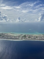 Wall Mural - Atoll de Rangiroa en Polynésie française, vue aérienne