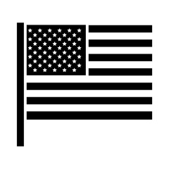 Poster - Usa flag icon, silhouette style