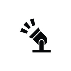 Spotlight icon vector on white background, sign and symbol.