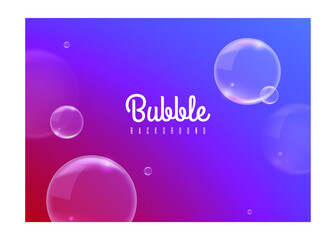 Poster - Realistic Background with  Bubbles . Isolated Vector Elements