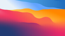 Wallpaper From Wavy Shapes Filled Colorful Gradient
