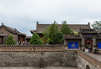 Wall Mural - Yingxian, China-August 18, 2020: Fogong Monastery or Temple in Yingxian, Shuozhou, Shanxi.  Famous for Wooden Pagoda or Sakyamuni Pagoda built in 1056, world's tallest & oldest existing wooden tower. 