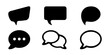 © FotoIdee - Chat Icon Speech Bubbles - Different Flat Vector Illustrations - Isolated On White Background