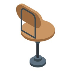 Poster - Home office chair icon. Isometric of home office chair vector icon for web design isolated on white background