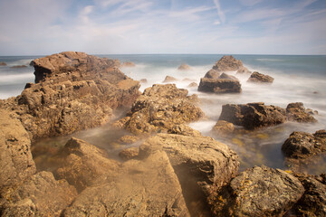 beach in asturias coast , spain