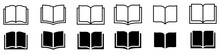 Book Icon Set. Simple Book Symbol. Vector Illustration