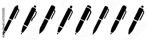 Cuadros en Lienzo Pen simple icon set. Pen symbol collection. Vector illustration
