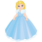 Fototapeta  - Cute Princess isolated on white background