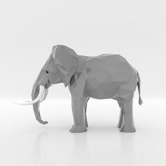 Wall Mural - elephant low poly