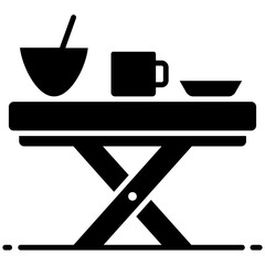 Poster - 
Editable vector design of folding table icon
