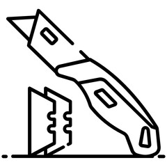 Sticker - 
A foldable pocket knife, design of utility knife icon
