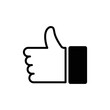 © Flat Design - like icon vector. Thumbs up icon