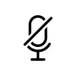 Microphone Audio Muted illustration. Mute Microphone icon. Retro microphone icon.