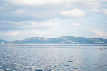 view from the sea, view of the sea and mountains