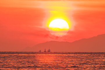 Sticker - The Akashi Kaikyo sunset