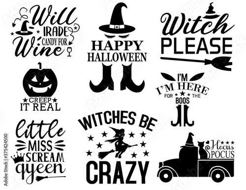 Download Halloween Quotes Bundle Svg Halloween T Shirt Svgs Stock Vector Adobe Stock