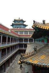 Wall Mural - Tibetan hall in landscape architecture of an ancient temple, Chengde, Mountain Resort, north china