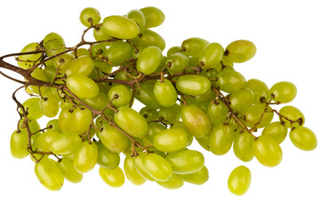 Bunch of ripe table grapes on white background isolated