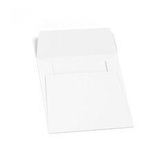 Sticker - Blank paper square envelope mockup