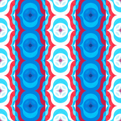 Poster - An abstract seamless pattern with texture from the lines. Bright saturated colors.