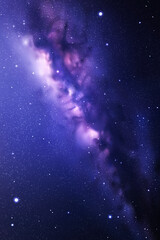 Poster - night starry sky and milky way. stars and nebula. space background